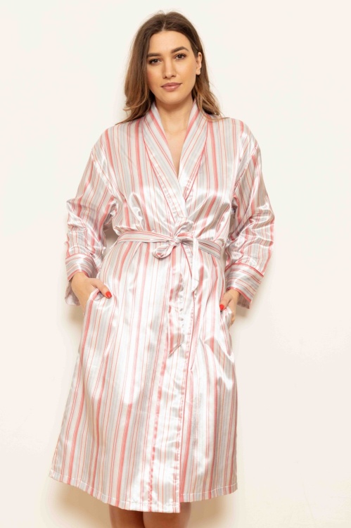 Candy Stripe Grace Shawl Robe